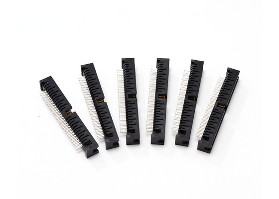 180° Gold-Plated IDC Socket Cowhorn Connector for LED Applications at Low Frequency