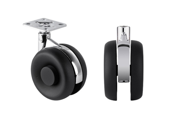2.5" 3" Brake-Equipped PU Swivel Casters for Office Chairs Furniture