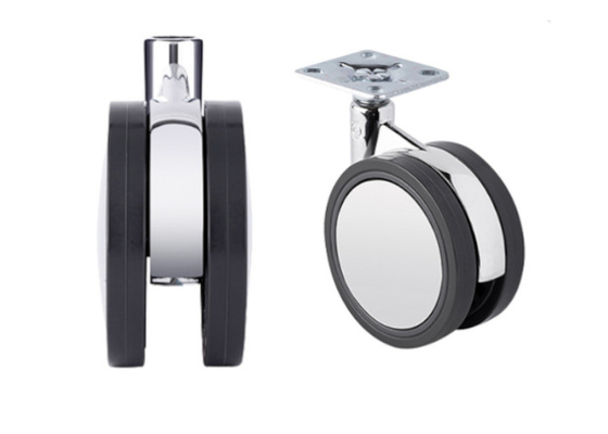 Office Furniture Wheel Zinc Alloy Caster Wheels with Swivel Brake in 2.5" 3" Sizes