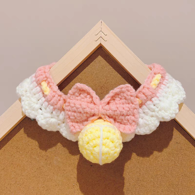 Knitted Pet Bib Collar for Cats and Dogs - Blue Pink Yellow Red Purple