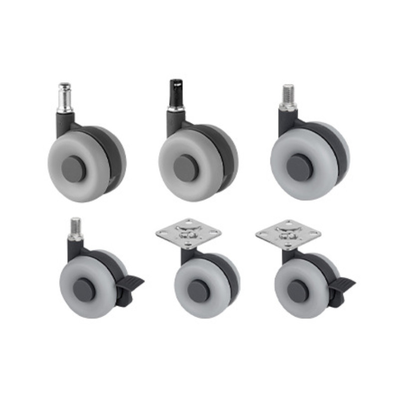 Premium 2.5" & 3" PU/PA Casters with Brake & Silent Wheels for Home & Office Furniture