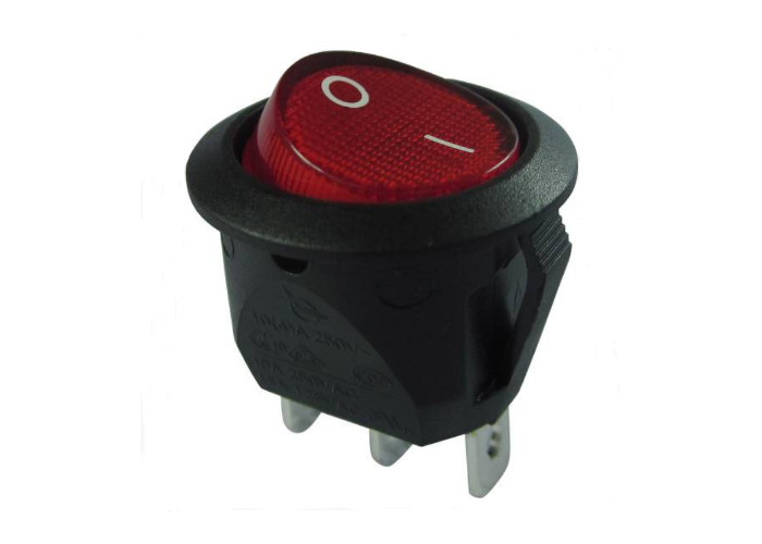 Printer Switch RC Series Circular Boat Shaped Rocker Switch With Lights