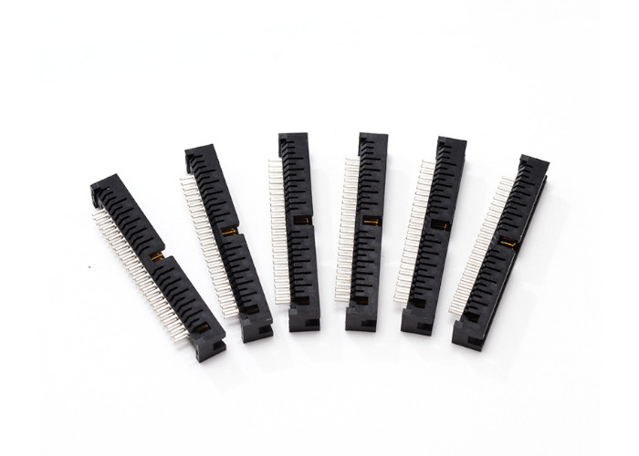 180° Gold-Plated IDC Socket Cowhorn Connector for LED Applications at Low Frequency