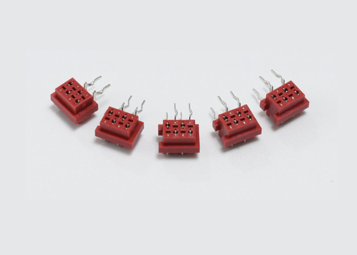 Customized Red IDC Socket, 90° DIP Connector for Reliable Board-to-Board Links