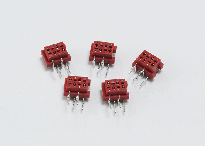 Customized Red IDC Socket, 90° DIP Connector for Reliable Board-to-Board Links