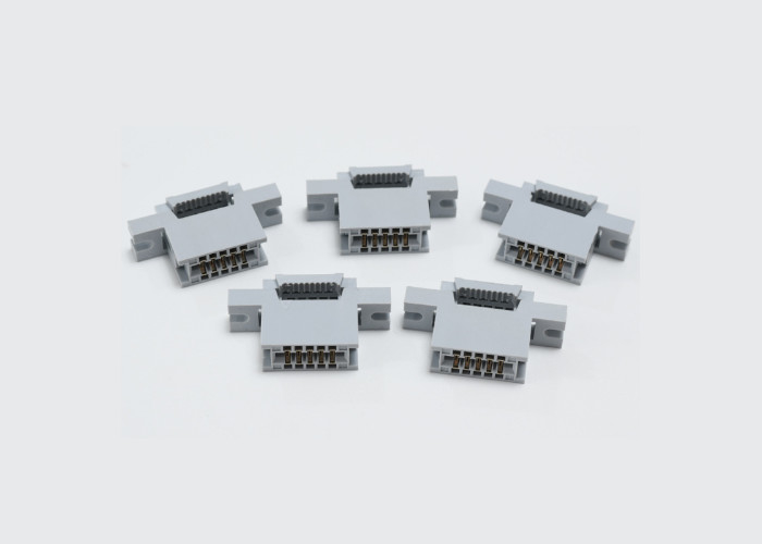 Gray White Half Ear Double Row Socket Connector with IP12 Rating Enhancing Stability