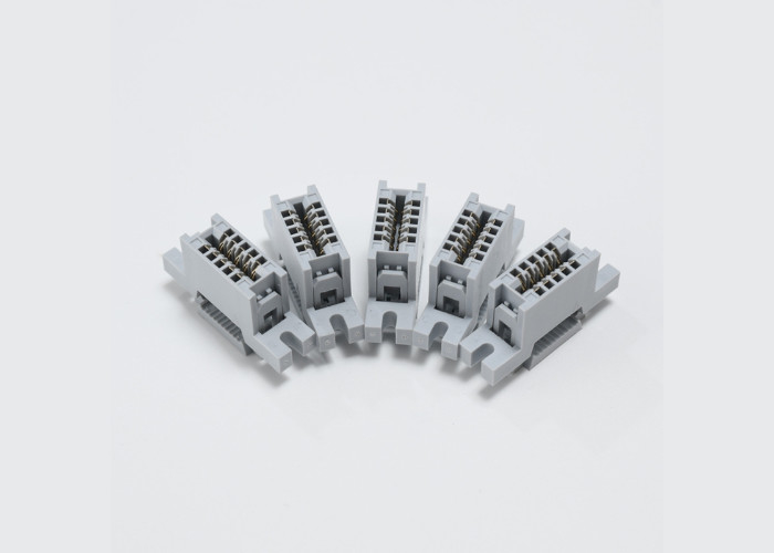 Gray White Half Ear Double Row Socket Connector with IP12 Rating Enhancing Stability