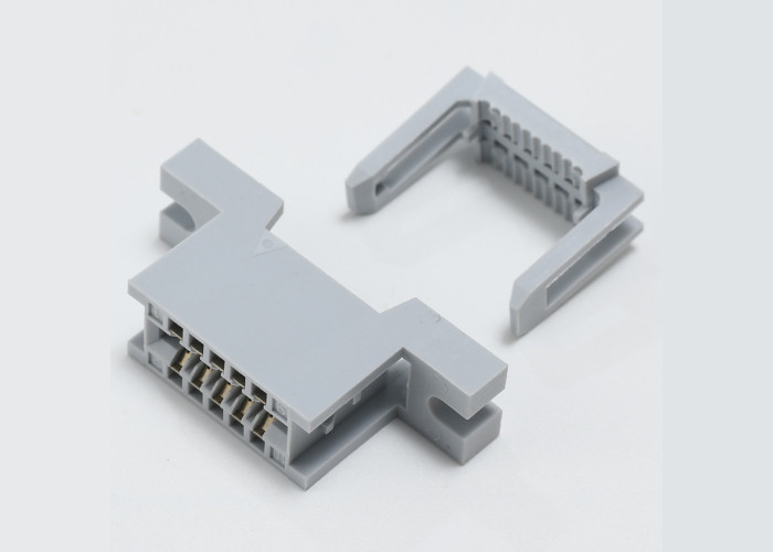 Gray White Half Ear Double Row Socket Connector with IP12 Rating Enhancing Stability