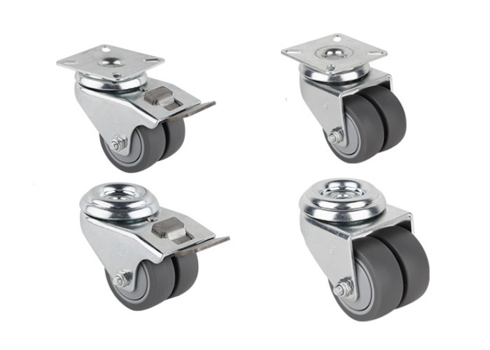 Universal Caster Quiet Versatile TPR Swivel Casters for Light Industry Furniture