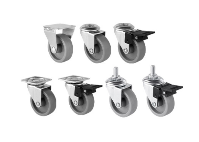 Efficient TPR Swivel Casters for Light Industry: 2" & 3" Wheels for Smooth & Durable Trolley Movement