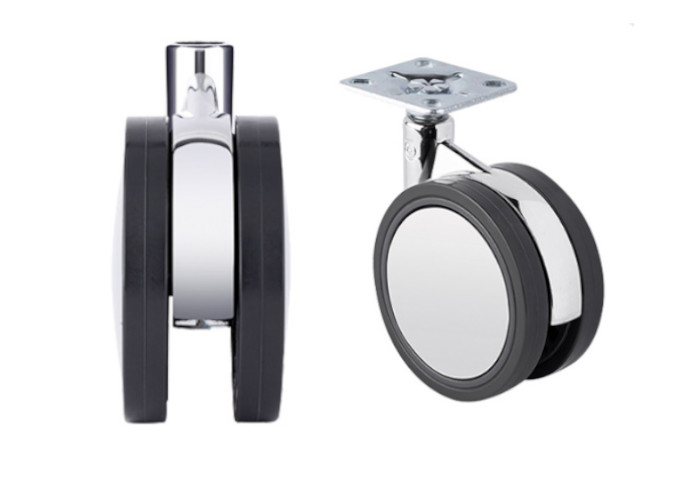 Office Furniture Wheel Zinc Alloy Caster Wheels with Swivel Brake in 2.5" 3" Sizes