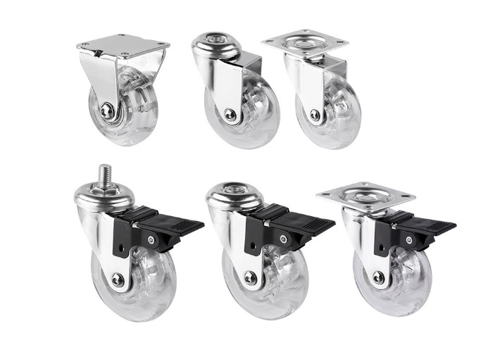 Enhanced Durability Style Furniture Wheels in Clear PU Customizable for Heavy Duty