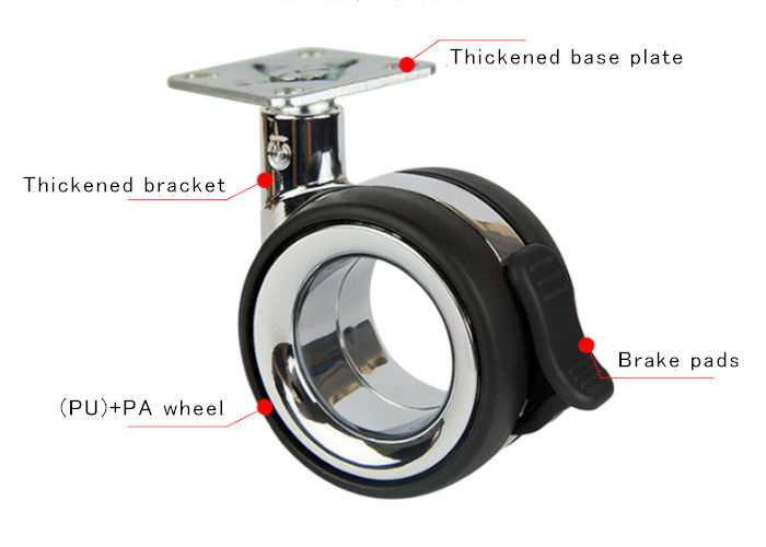 3-inch Customized Silent Caster For Home And Office Furniture