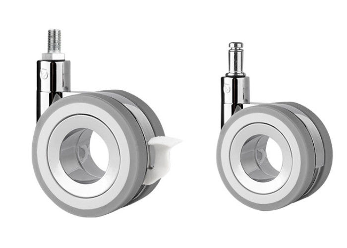 Diameter 75mm Customized Gray Silent Caster for Trolleys Display Stands and Furniture