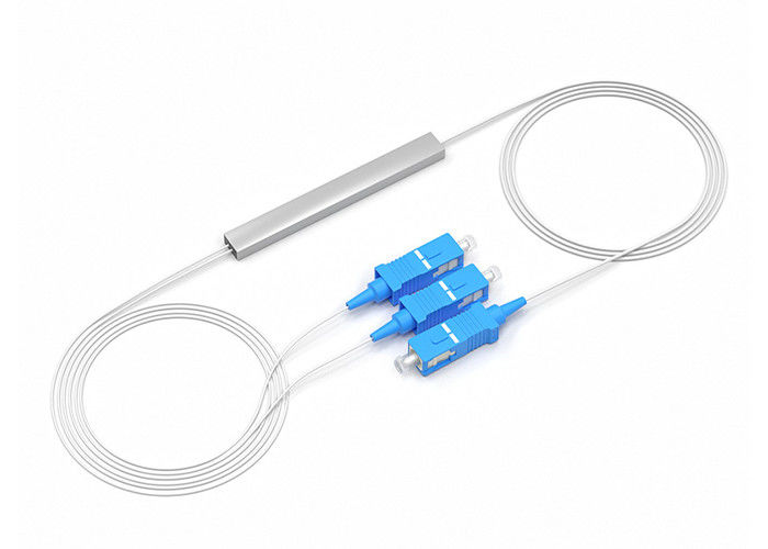 PLC Micro Optical Splitter 1x2 Steel Tube Type Single Mode Pigtail Optical Divider SC-P