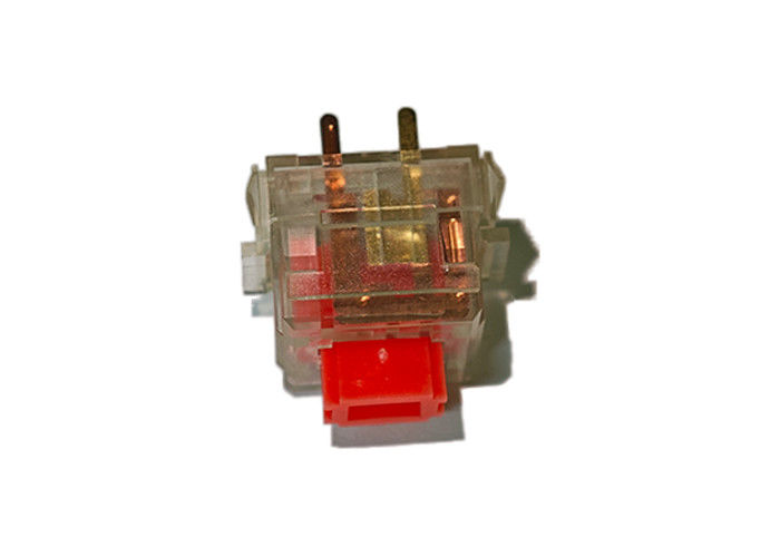 Customizable Mechanical Keyboard Switch Axles Red & White Axles with Transparent Housings