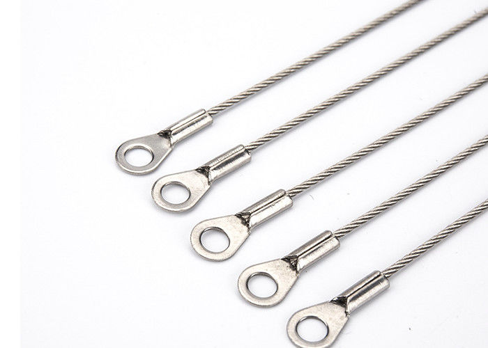 Silver Stainless Steel Wire Rope Secure Locking Buckles Pull Ropes and Eyelet Terminals for Ultimate Safety