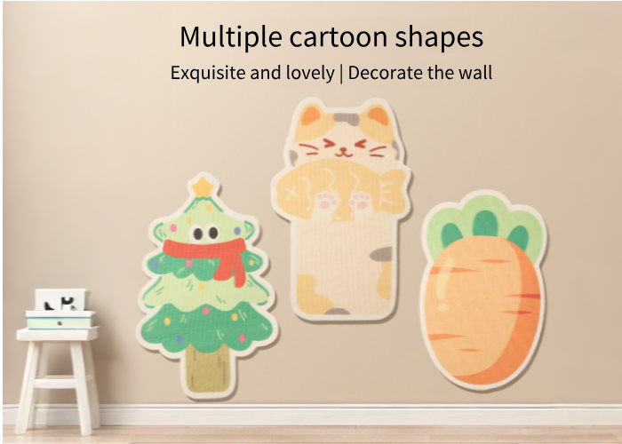 120g/134g/110g/100g Polyester Jumbo Wall-Mounted Cat Scratching Panel Cartoon Fabric Protector for Sofa Furniture