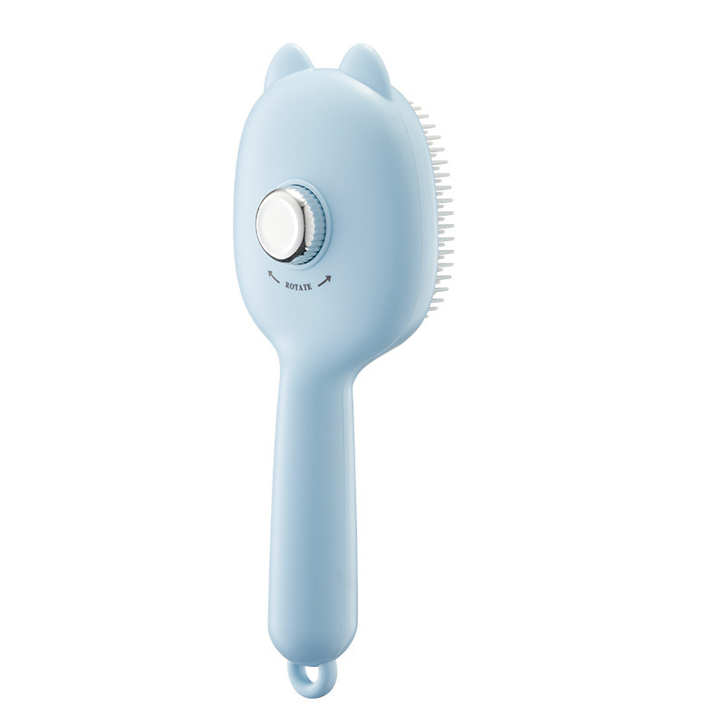 Pet Deshedding Brush for Cats and Dogs with No-Pull Massage