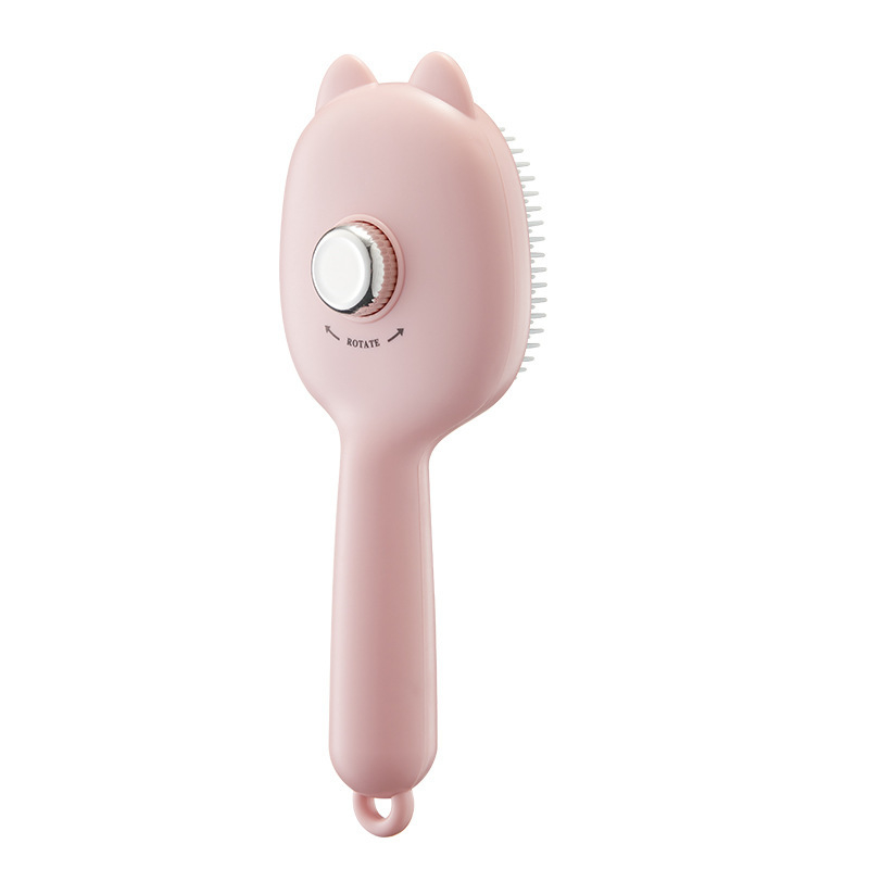 Pet Deshedding Brush for Cats and Dogs with No-Pull Massage
