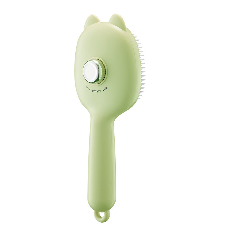 Pet Deshedding Brush for Cats and Dogs with No-Pull Massage
