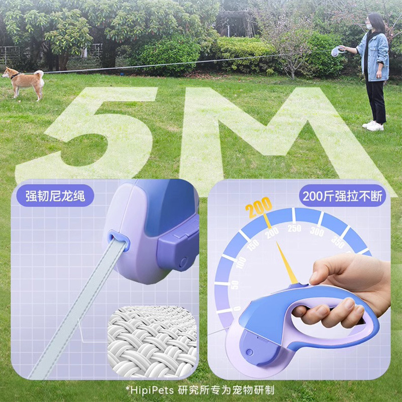 Retractable Dog Leash for Small Medium Dogs 3m 5m Auto Reel Shock Absorbing