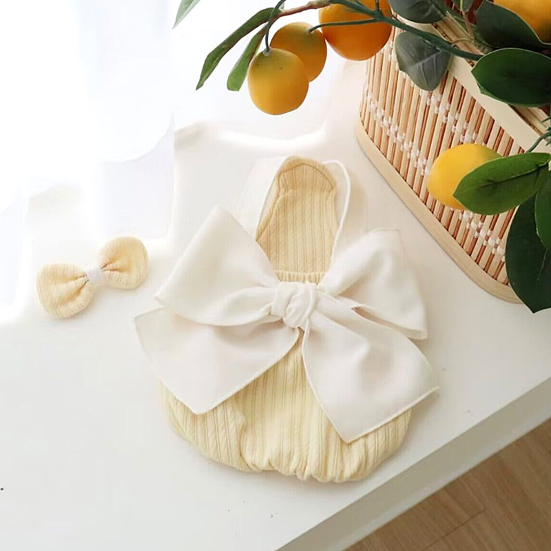 Lightweight Bow-Strapped Pet Skirt for Small Dogs Cats
