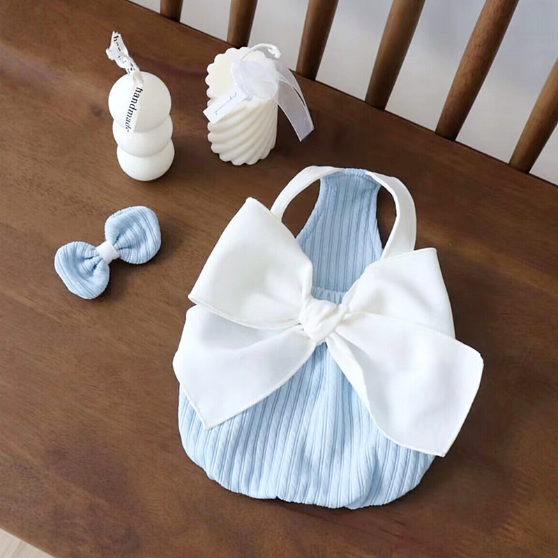 Lightweight Bow-Strapped Pet Skirt for Small Dogs Cats