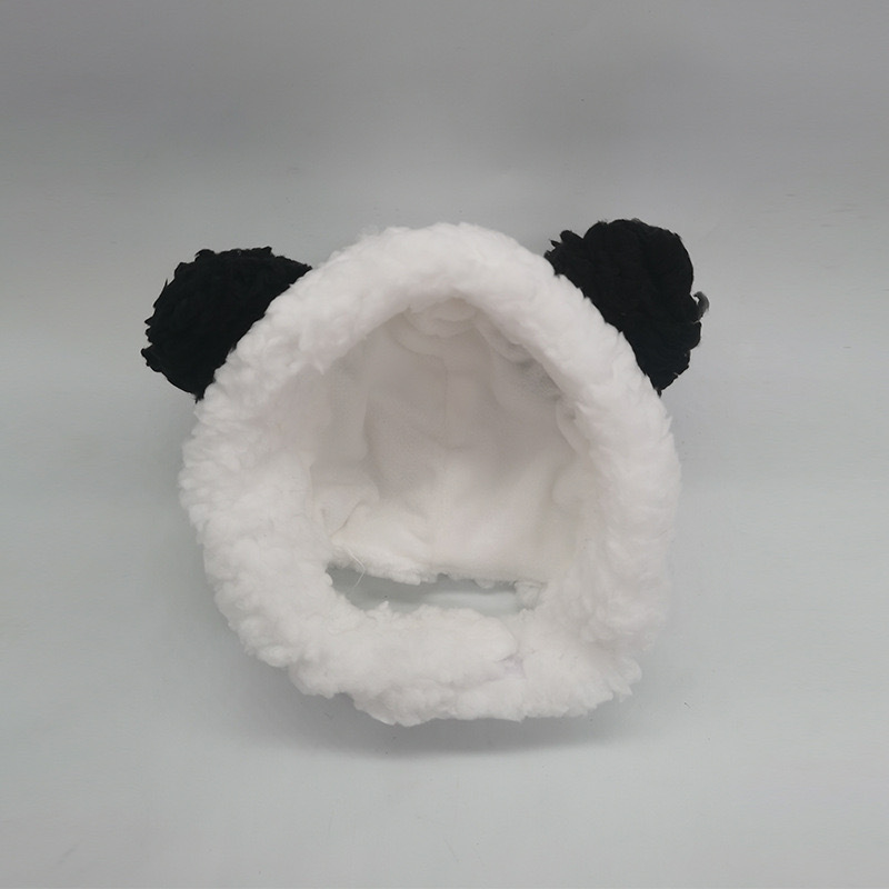 Cashmere Pet Hat for Small Dogs - Adjustable Bear Plush Winter Headpiece
