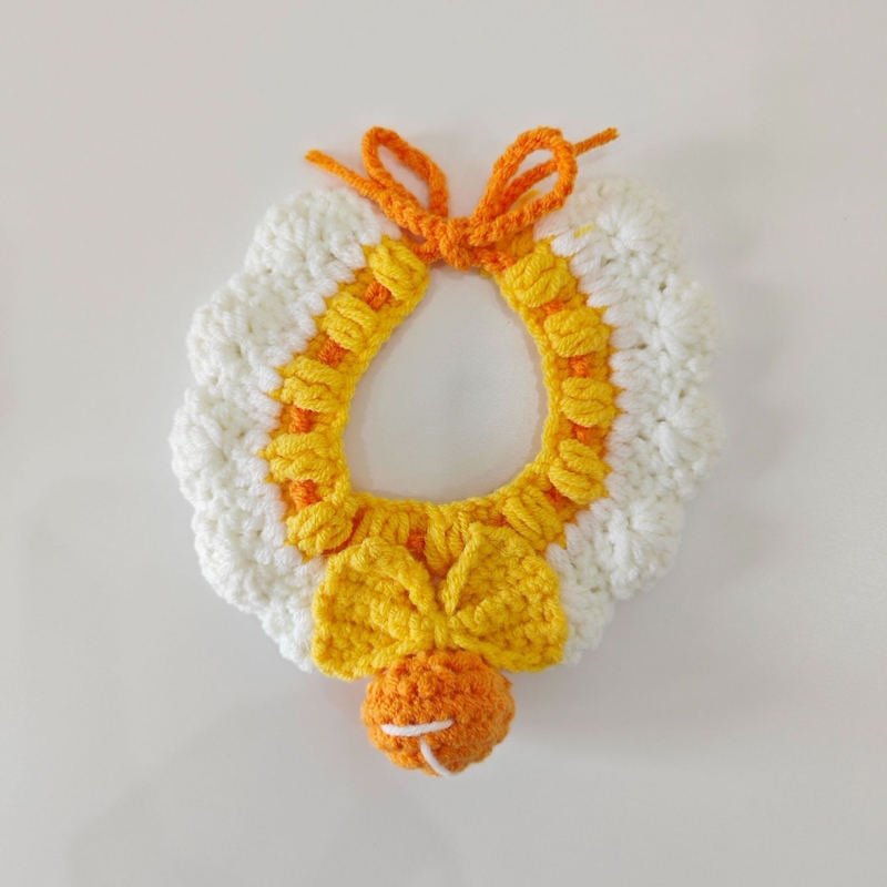 Knitted Pet Bib Collar for Cats and Dogs - Blue Pink Yellow Red Purple