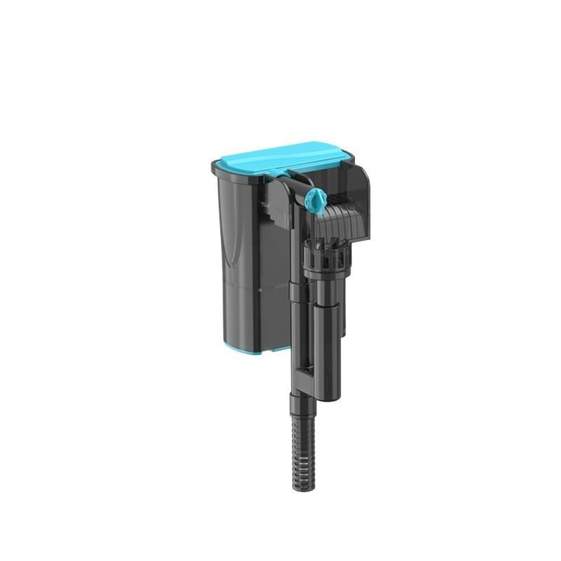 3-in-1 Wall Mount Aquarium Filter with Surface Skimmer for Small Fish Tanks
